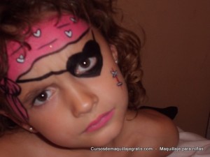 Maquillaje para niñas pirata