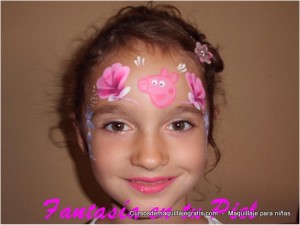 Maquillaje para niñas rosas rosadas